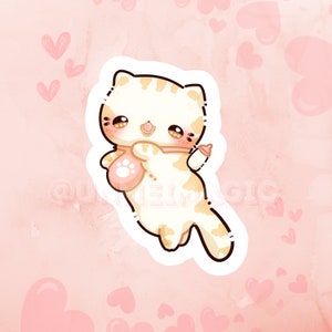 Kawaii Baby Kitten Sticker | Cute cat stickers | cute stickers | Kiss cut stickers | kawaii stickers | pretty stickers | chibi stickers