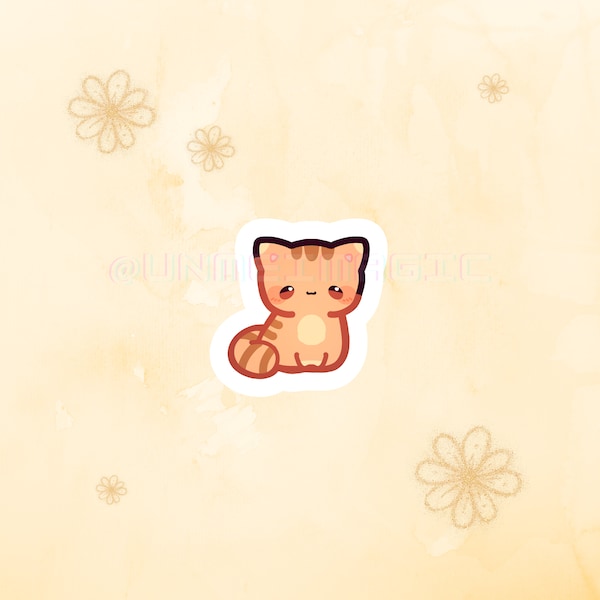 Little Tiny Chibi Kitty Sticker | Cute chibi stickers | kawaii | Kiss cut stickers | cottage core | kawaii stickers | Cute stickers