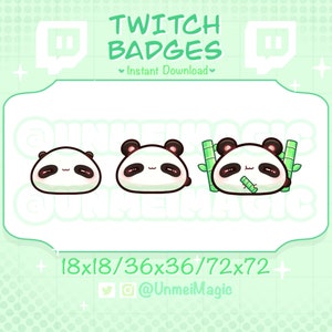 Twitch Panda Panels / Badges / Kawaii / Streamer / Sparkle ...