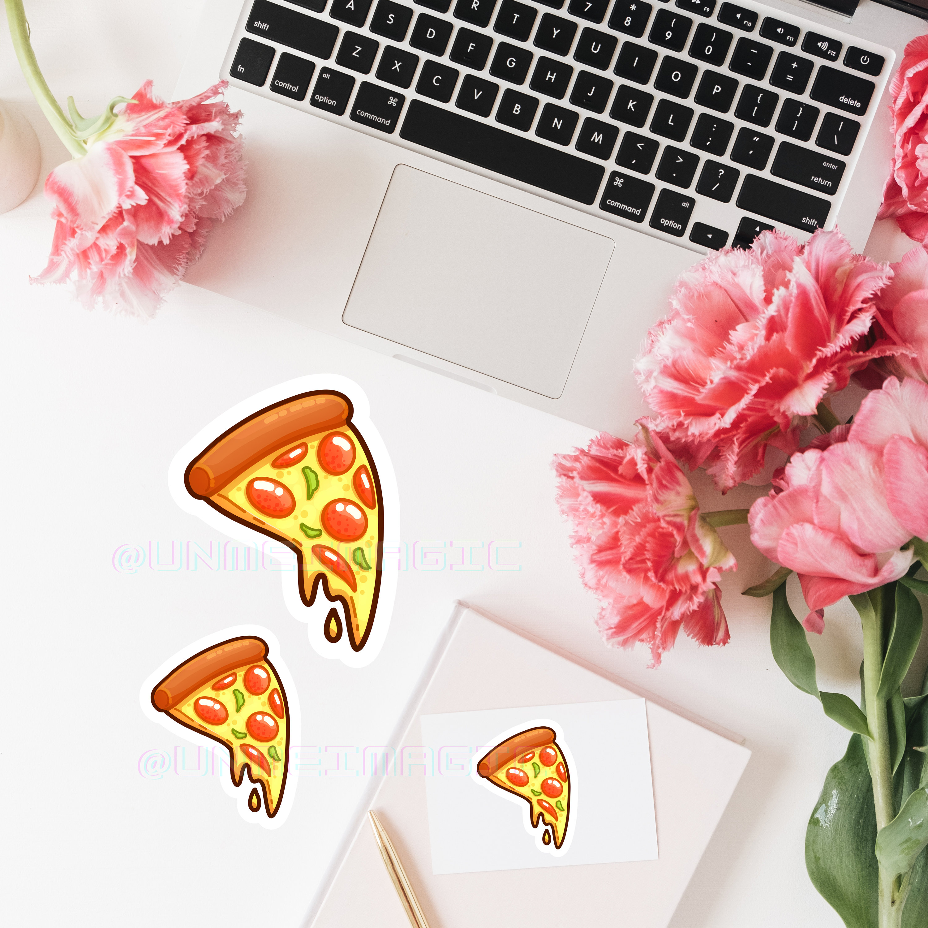 Kawaii Pizza Slice Sticker | Glossy Vinyl Kiss-cut - Etsy