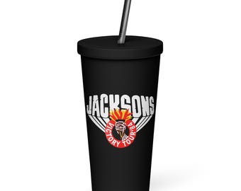 Jacksons Victory Tour 84 Vaso aislante con pajita