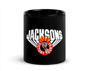 Taza Jacksons Victory Tour 84 negra brillante