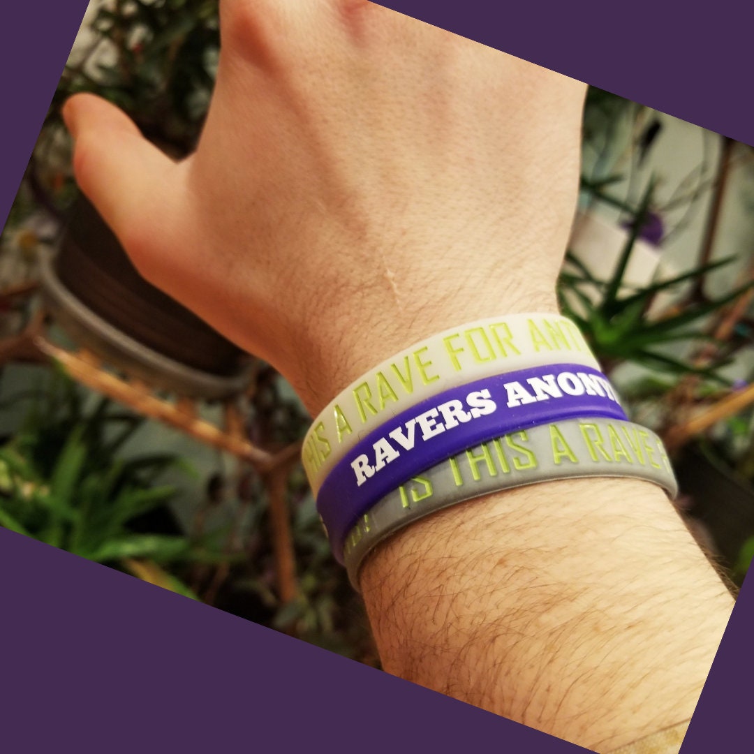 Festival/rave Wristband Ravers Anonymous - Etsy