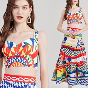 Dolce and gabbana top two piece dress