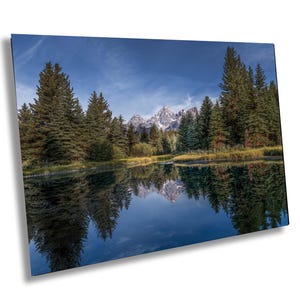 Fotografia di montagna del Parco nazionale Teton / Parco nazionale Grand Teton / Belle arti Paesaggio / Carta / Tela / Acrilico / Metallo