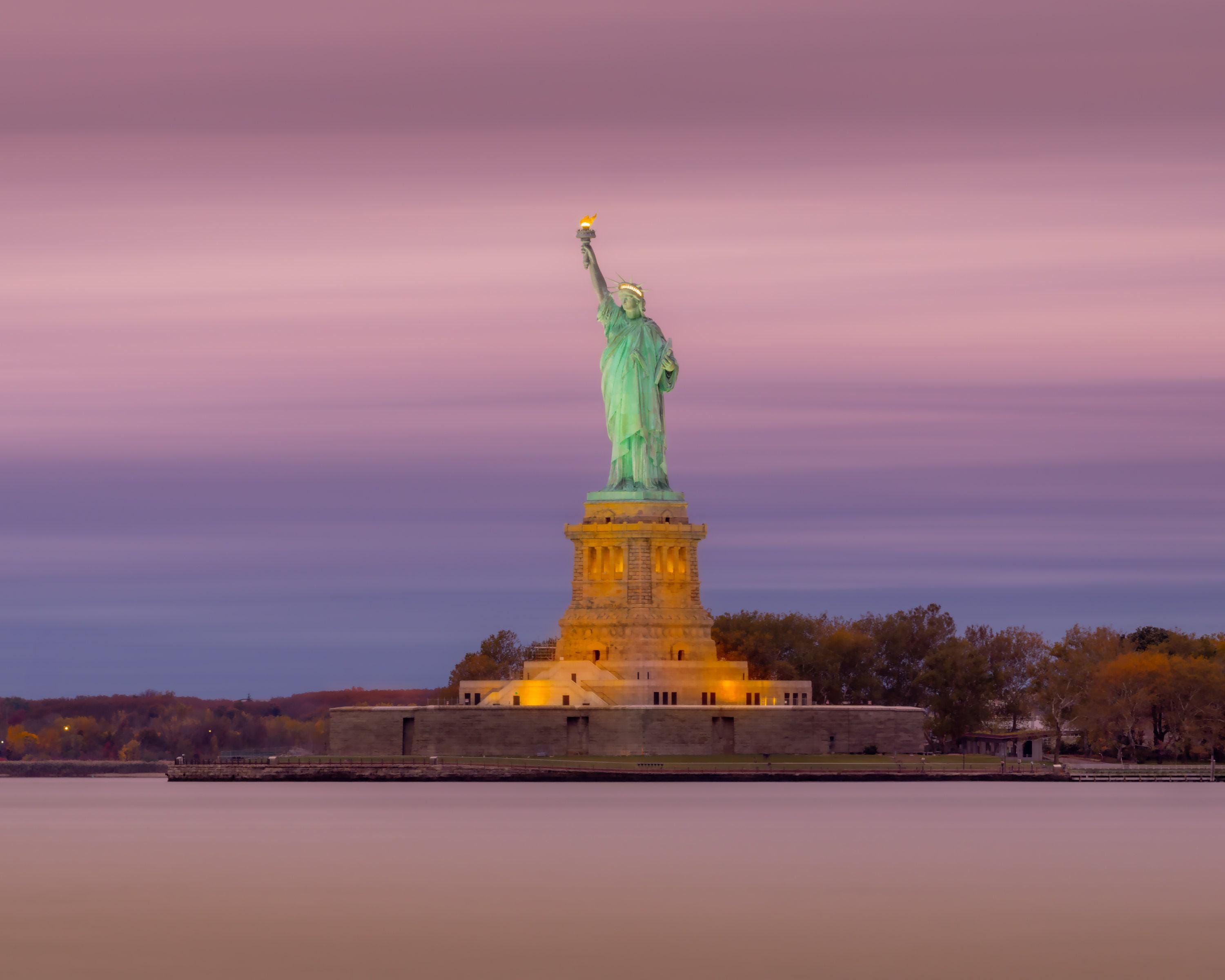 Statue of Liberty, Lady Liberty, Big Apple, New York City, Sunrise, Fine Art Photography, Print Canvas Acrylic Metal