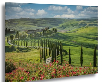 トスカーナの風景画プリント：糸杉並木道 - イタリアの壁飾り - Etsy 日本