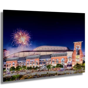 Houston Astros Minute Maid Park Feuerwerk Stadion Druck | MLB Baseball Kunst Leinwand Acryl Metall Wanddekor
