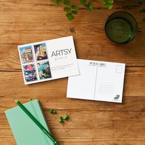 Artsy - Carte postale imprimable avec oeuvre d'art murale | Téléchargement numérique au format A6 pour un journal, un courrier postal ou une décoration sur le thème d'une galerie
