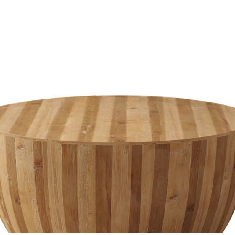 Wooden Drum Coffee Table - Etsy