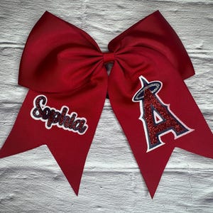 Angels Hair Bow  • MLB Baseball Customizable
