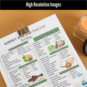 Pode incluir: Uma folha de papel branca com uma lista de alimentos para pessoas com doen&ccedil;a renal. A lista &eacute; dividida em categorias: Frutas com baixo teor de pot&aacute;ssio, Vegetais com baixo teor de pot&aacute;ssio e f&oacute;sforo, Prote&iacute;nas, Gr&atilde;os e Alternativas l&aacute;cteas. A lista inclui alimentos espec&iacute;ficos e seus tamanhos de por&ccedil;&atilde;o.