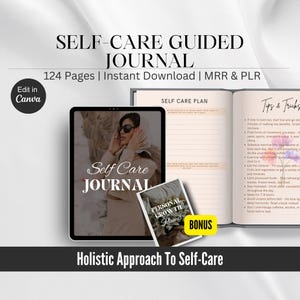 Self Care PLR Ebook with Master Resell Rights | Self Care Journal Digital | Done For You Self Care Digital Planner MRR PLR