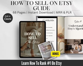 Comment vendre sur le guide Etsy avec MRR DPP | Guide du vendeur Etsy pour devenir les meilleurs vendeurs Etsy | Ebook Guide de réussite Etsy | Configuration de la boutique Etsy