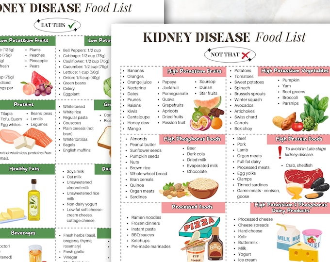 Stage 4 Kidney Disease Food List, Kidney Friendly Food List, Kidney