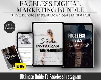 Faceless Reels Digital Marketing Kickstart Bundle MRR  | Faceless Instagram Reels Course | Instagram Reels Guide with Master Resell Rights