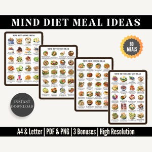80 MIND Diet Meal Ideas For MIND Diet Meal Plan, MIND Diet Food Guide For Brain Health And Dementia, Alzheimer, Bonus Mind Diet Grocery List