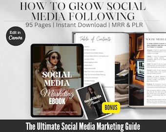 Social Media Strategy Ebook To Grow Instagram Followers , Social Media Marketing Guide Master Resell Rights , Instagram Mastery Done For You