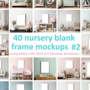 Bunt med mockups för barnrumsramar #2 mockup-inredning, mockup för barnrum, mockup i boho-stil med tom vägg, barnrum, mockupgenerator för väggkonst