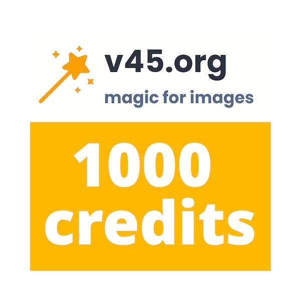 v45.org 1000 credits pack for Digital Art Listing Creator, Background Remover, Image Upscale & Repair, Seamless Pattern Maker and more