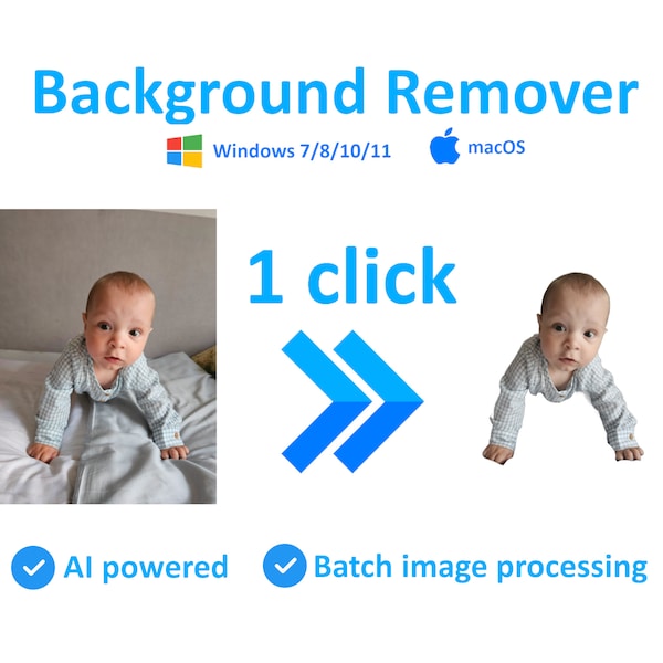 Background Remover License - AI remove background from image, photo background removal - picture background remover, Windows & macOS program