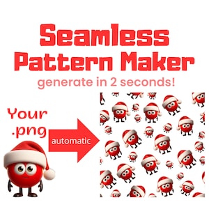 Pattern Maker License - seamless pattern generator - create patterns from transparent .png images, patterns creator, custom patterns 300 DPI
