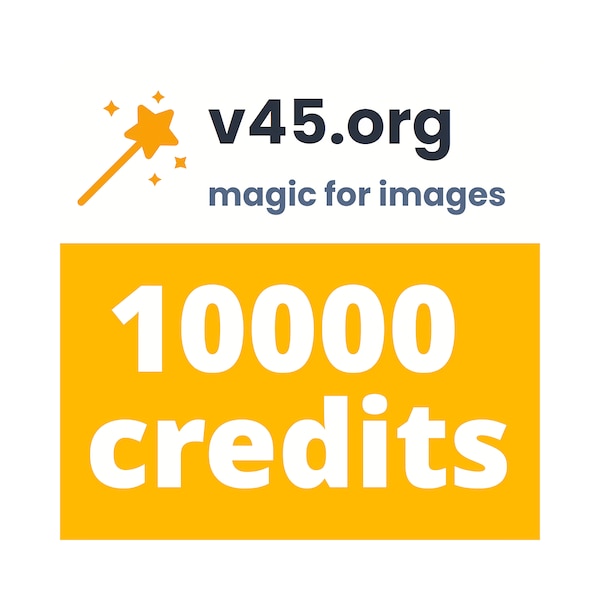 v45.org 10000 credits pack + 3000 gratis for Digital Art Listing Creator, Background Remover, Image Upscale, Seamless Pattern Maker and more