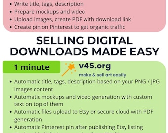 v45.org Paquete de 10000 créditos + 3000 gratis para aplicaciones de automatización de listados: Creador de listados de arte digital, Eliminador de fondo, Mejora de imágenes y más