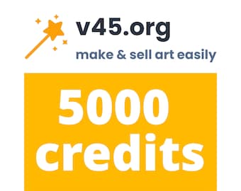 v45.org Paquete de 5000 créditos + 1000 gratis para crear listados de arte digital, eliminar fondos, mejorar imágenes, crear patrones sin costuras y más