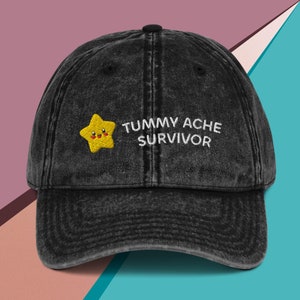 Tummy Ache Survivor Hat, Unisex Embroidered Dat Hat, Great Baseball Hat Gift