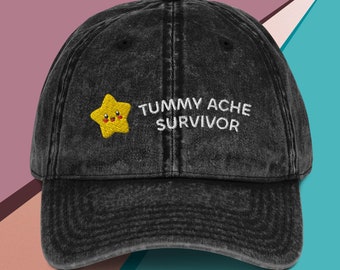 Tummy Ache Survivor Hat, Unisex Embroidered Dat Hat, Great Baseball Hat Gift