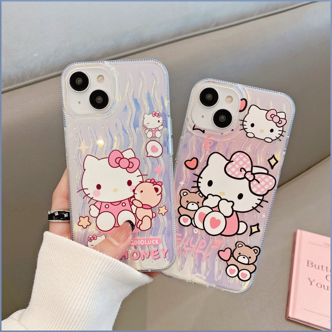 Kawaii Cute Cartoon Girl Heart Laser Couple Cinnamon Pink Cat - Etsy