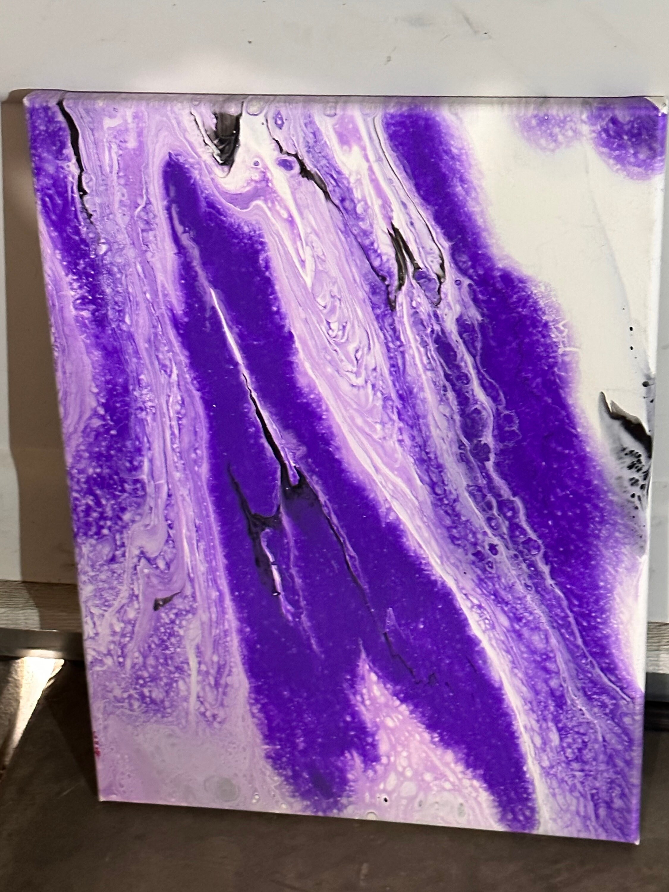 Paint Pouring Art on Canvas Etsy