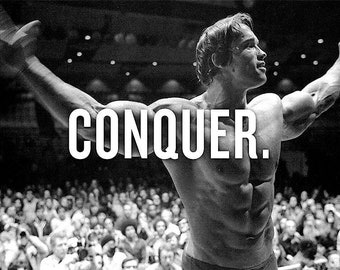 Arnold Schwarzenegger Conquer Gym Flag