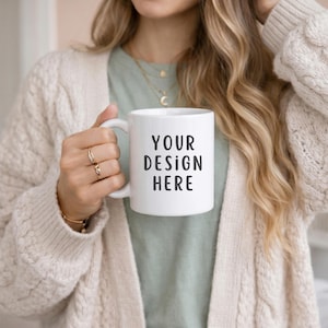 11oz White Mug Mockup Styled Coffee Mug Mockup Two Mugs Mockup Clean Mug Mockup Product Photo Mug Mockup JPG Download