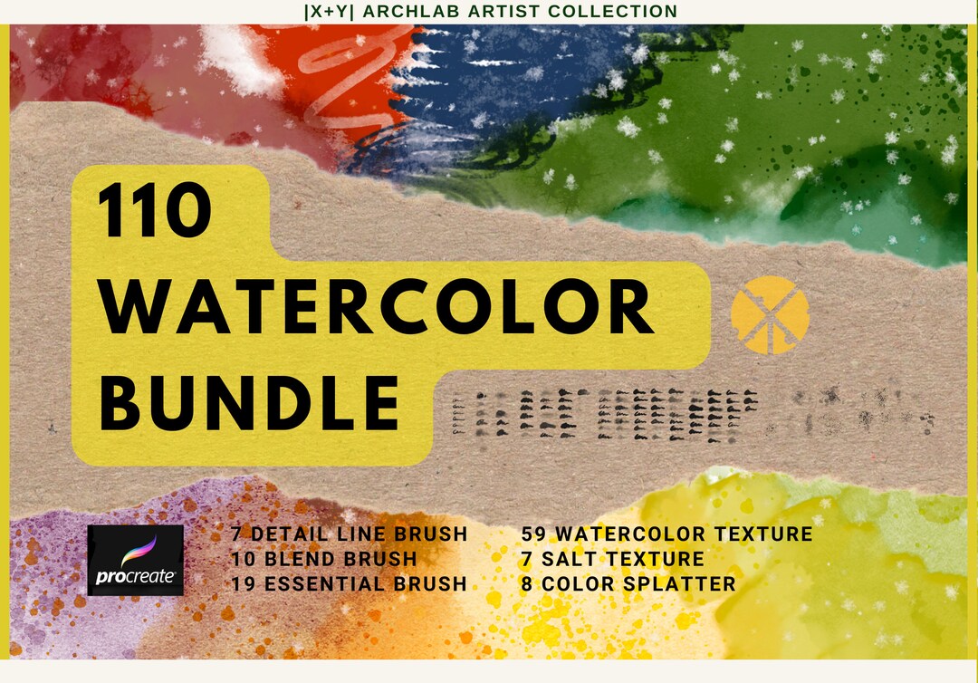 110 Procreate Watercolor Bundle | Procreate Brushes | Watercolor ...