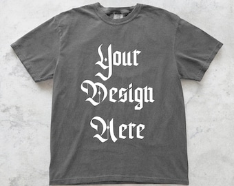 Grunge Comfort Colors 1717 Pepper Mockup, Hanging 1717 Pepper Mockup, Streetwear Aesthetic Pepper Mockup, Flat Lay Pepper Shirt Mockup Front