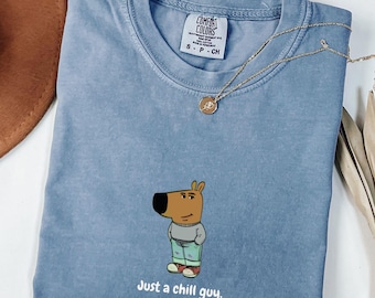 Comfort Colors® Just a Chill Guy Shirt, Lowkey Chill Guy Meme, Funny Tiktok Meme Gift, Viral Dog Cartoon, Tiktok Viral Meme Shirt, Chill Guy