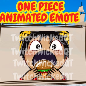 Pirate Crew Animated Luffy Emote | King of the pirates | Sub Emotes for Twitch, Discord, Kick | Anime Sub Emotes