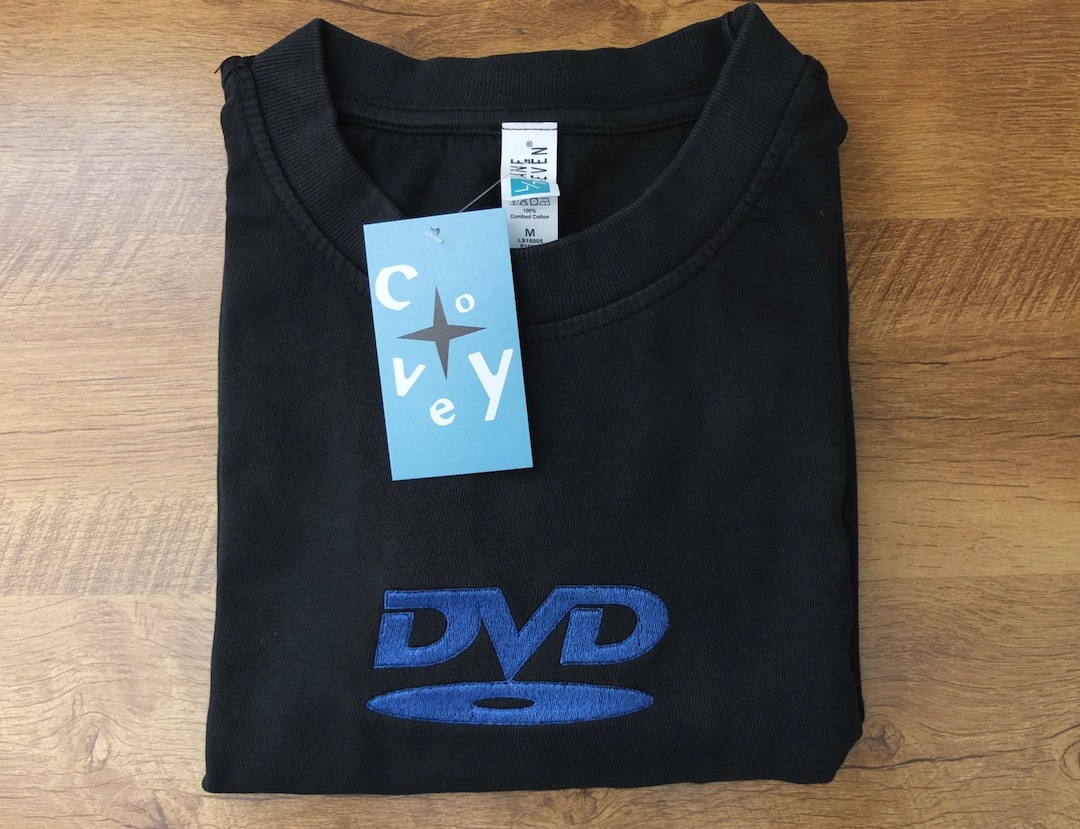 DVD Shirt DVD Logo T shirt 90 s Shirt Vintage Shirt Embroidered dvd-shirt-dvd-logo-t-shirt-90-s-shirt-vintage-shirt-embroidered