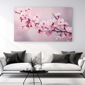 Rosa Kirschblüte, Rosa, Natur, Leinwanddruck, Wohnkultur, Leinwand, Geschenk, Luxus, Leinwand, fertig zum Aufhängen
