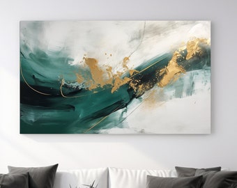 Dark Green I, Abstract Painting, Luxury Design, Canvas Print, Home Decor, Canvas Wall Art, Wall Art, Perfect Gift, Room Decor, Ready To Hang
