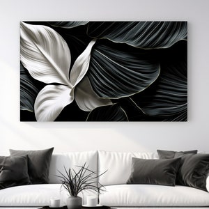 Leave Design, Canvas Print, Home Decor, Canvas Wall Art, Modern Design,Wall Art, Gift, Luxury Room Decor, Livin Room,Ready To Hang