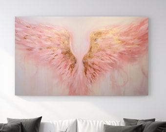 Abstract Angel Wings II, Abstract Painting Design, Canvas Print, Home Decor, Canvas Wall Art, Perfect Gift, Room Decor, Ready To Hang