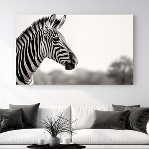 Zebra Design, Canvas Print, Home Decor, Canvas Wall Art, Wall Art,Animal Wall, Wildlife Art, Black and White, Perfect Gift, Room Decor