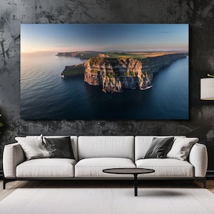 Cliffs of Moher, Meer, Luxus Leinwanddruck, Leinwand Bild, Wohnkultur, Leinwand Wand Kunst, Geschenk, Natur Design, Raumdekor, fertig zum Aufhängen