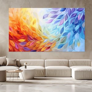 Pintura abstrata colorida I, design de luxo, impressão em tela, imagem em tela, decoração para casa, arte de parede em tela, presente, decoração de quarto, tapeçarias de parede