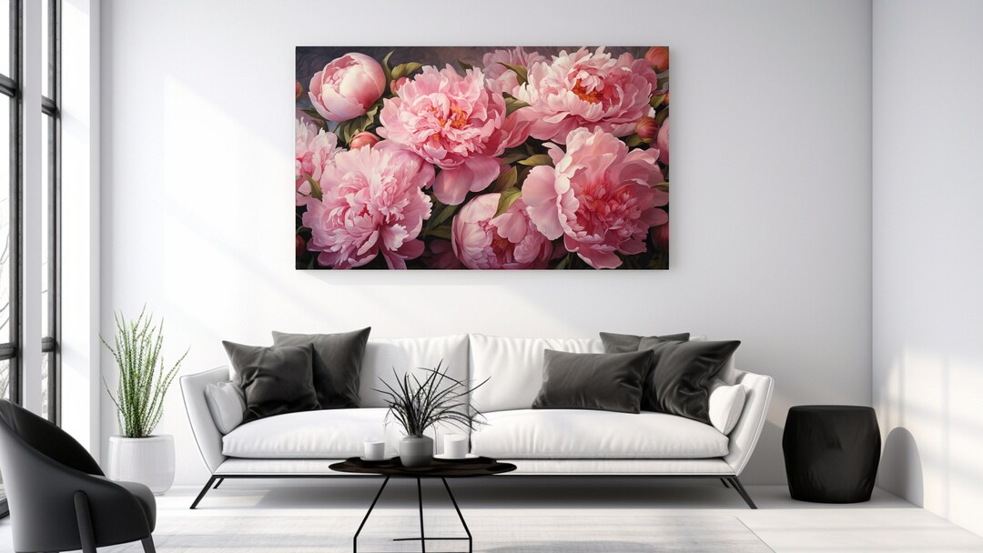 Peonies, Flowers, Canvas Print, Canvas Picture, Home Decor, Canvas Wall ...