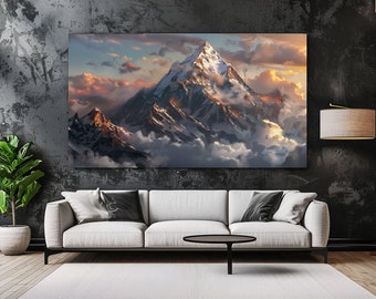 Mount Everest, Mountain, Nature Design, Canvas Print, Canvas Picture, Home Decor,Canvas Wall Art, Gift, Room Decor, Wall Hangings