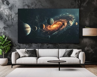 Space, Planets, Universe, Luxury Design, Canvas Print, Canvas Picture, Home Decor,Canvas Wall Art, Gift, Room Decor, Wall Hangings